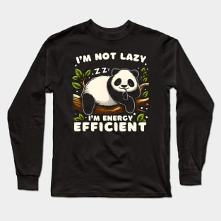 I'm Not Lazy I'm Energy Efficient Funny Bear vintage Long Sleeve T-Shirt